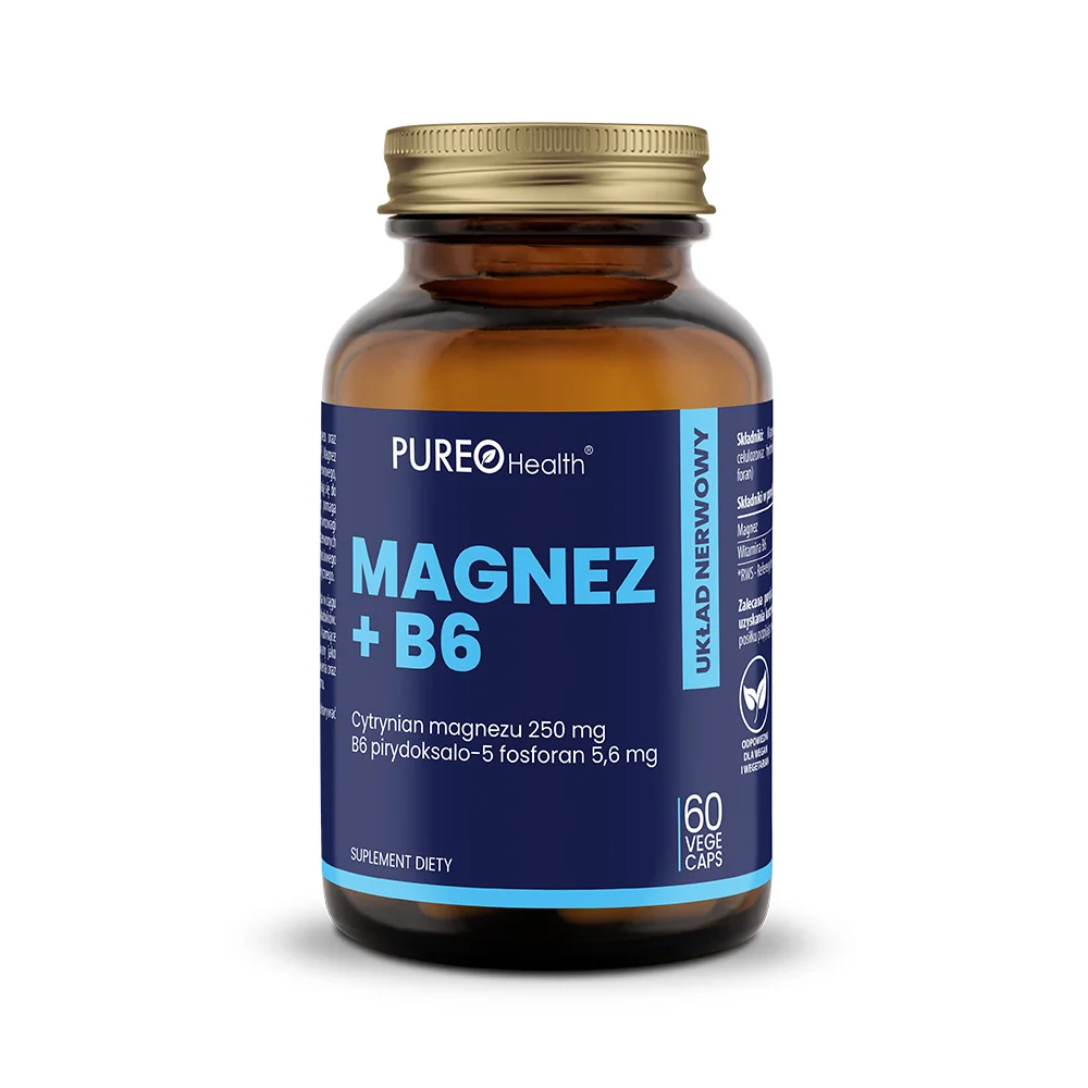 Pureo Health, Magnez + B6, 60 kapsułek