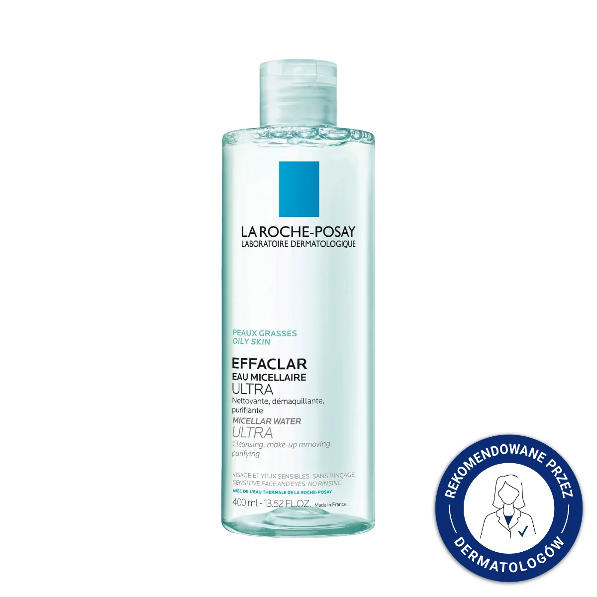 La Roche-Posay Effaclar, woda micelarna, skóra tłusta, 400 ml