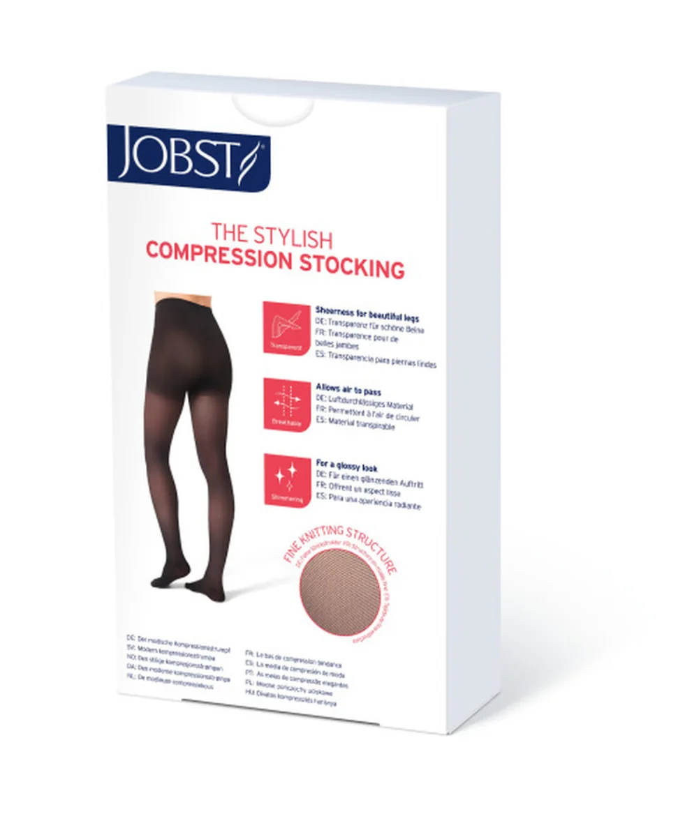 Jobst UltraSheer, rajstopy CCL1, naturalne, rozmiar II, zamknięte palce, 1 para 