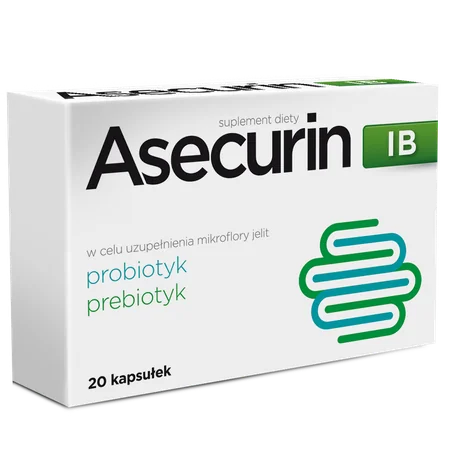 Asecurin IB, suplement diety, 20 kapsułek