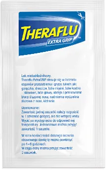 Theraflu Extra Grip 650 mg+ 10 mg+ 20 mg, lek wieloskładnikowy, 6 saszetek 