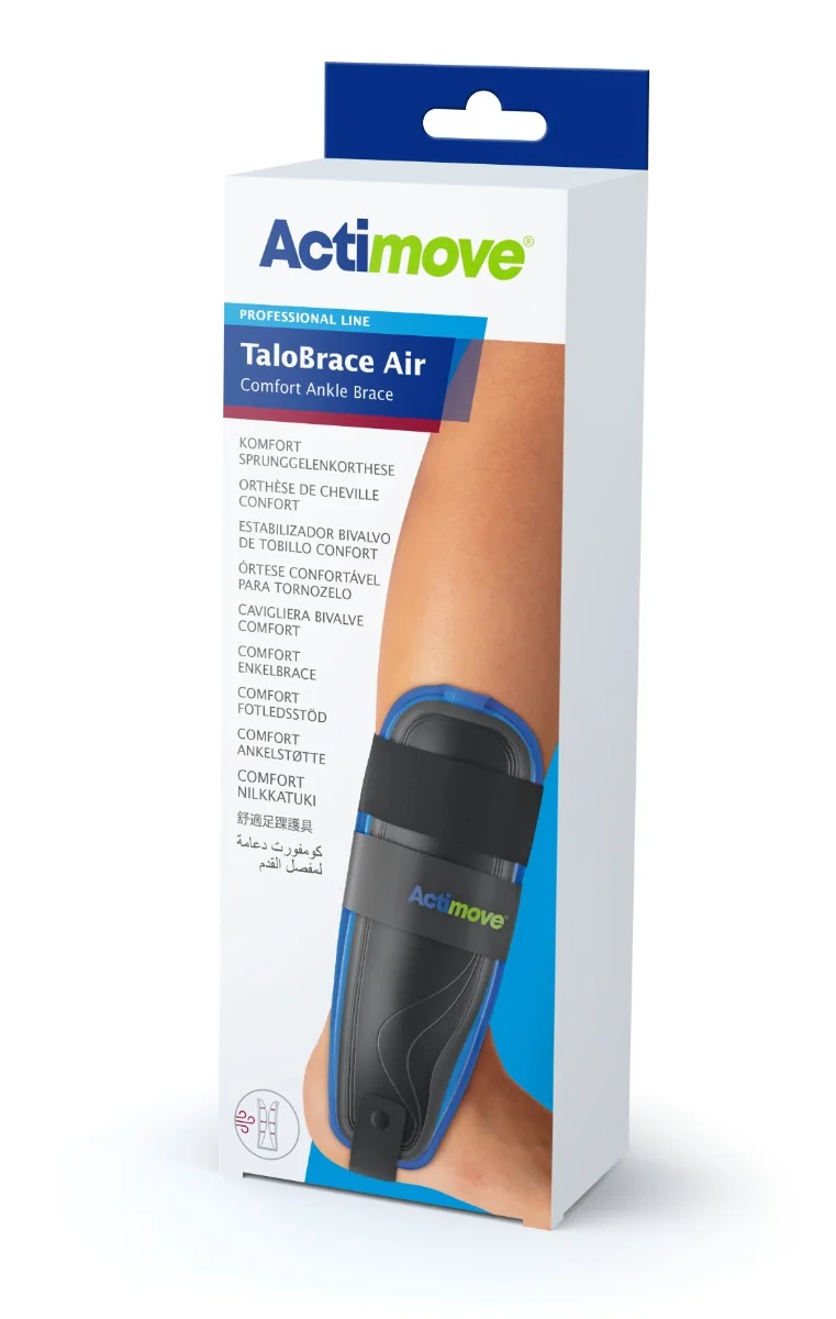 Actimove Professional Line, orteza stawu skokowego z powietrznymi poduszkami pneumatycznymi na prawą nogę, czarna, S/M, 1 szt.