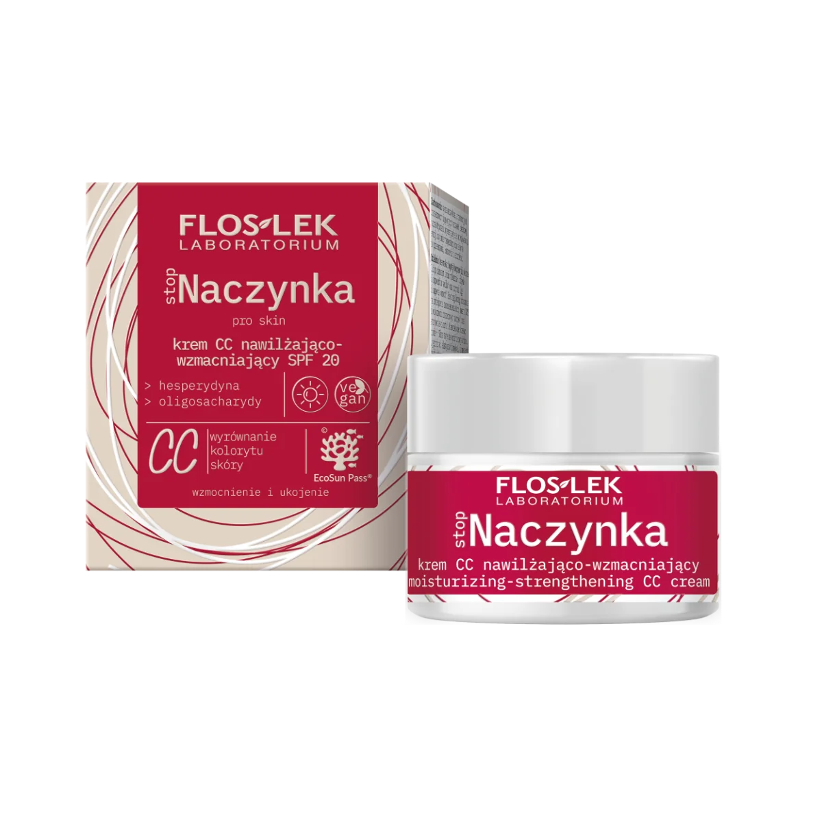 Floslek stopNaczynka, krem CC nawilżająco-wzmacniający SPF 20, 50 ml