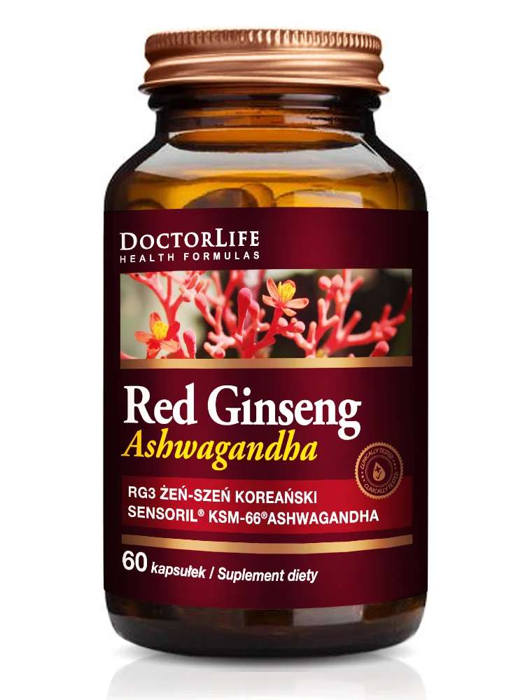 Doctor Life, Red Ginseng Ashwagandha, 60 kapsułek