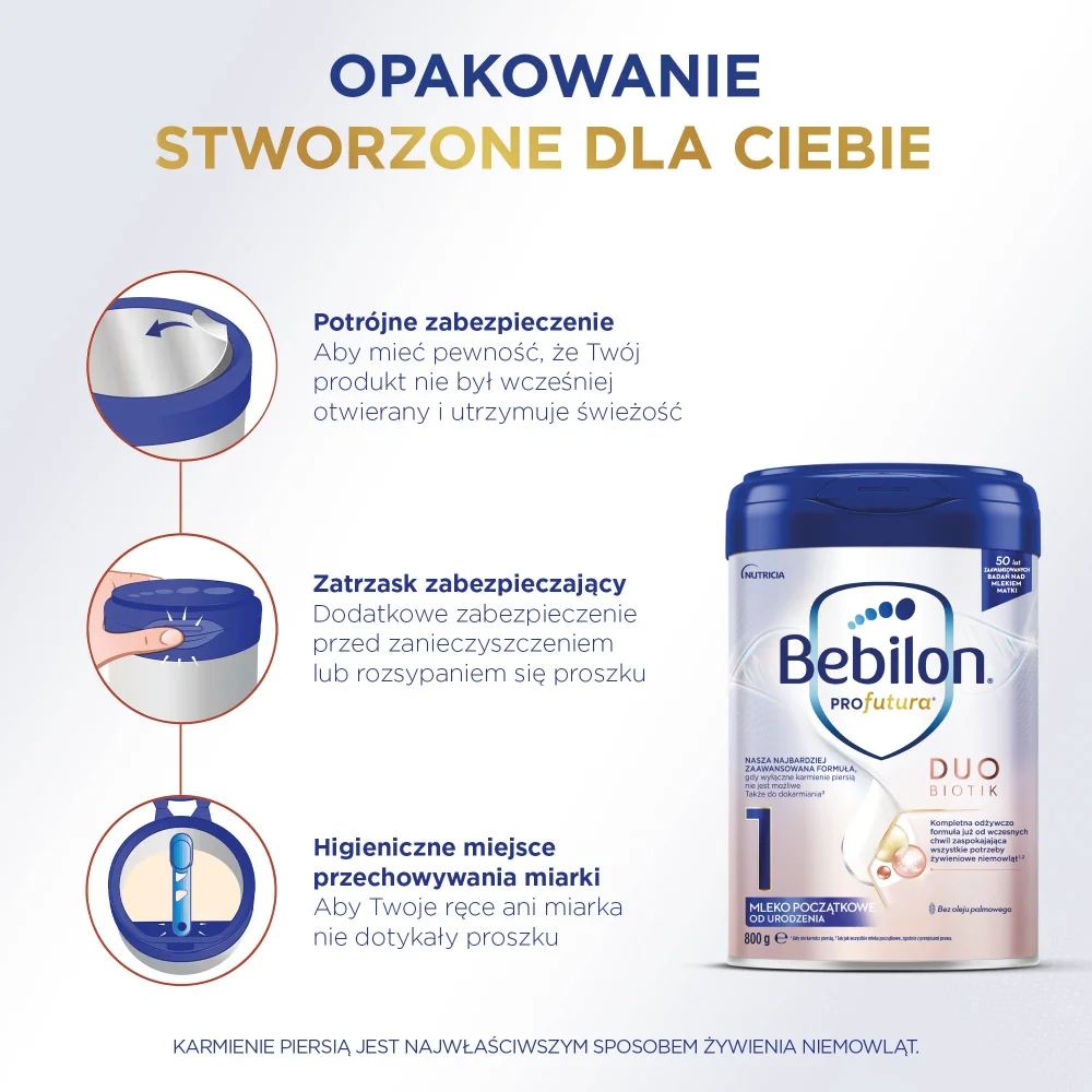 Bebilon Profutura Duo Biotik 1 mleko początkowe, od urodzenia, 800 g