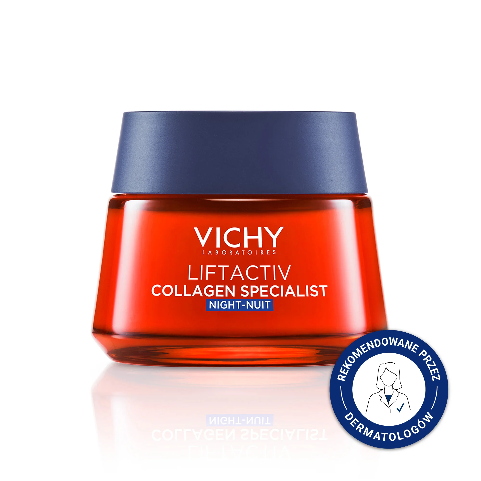 Vichy Liftactiv Collagen Specialist Noc, Przeciwzmarszczkowy krem na noc, 50 ml