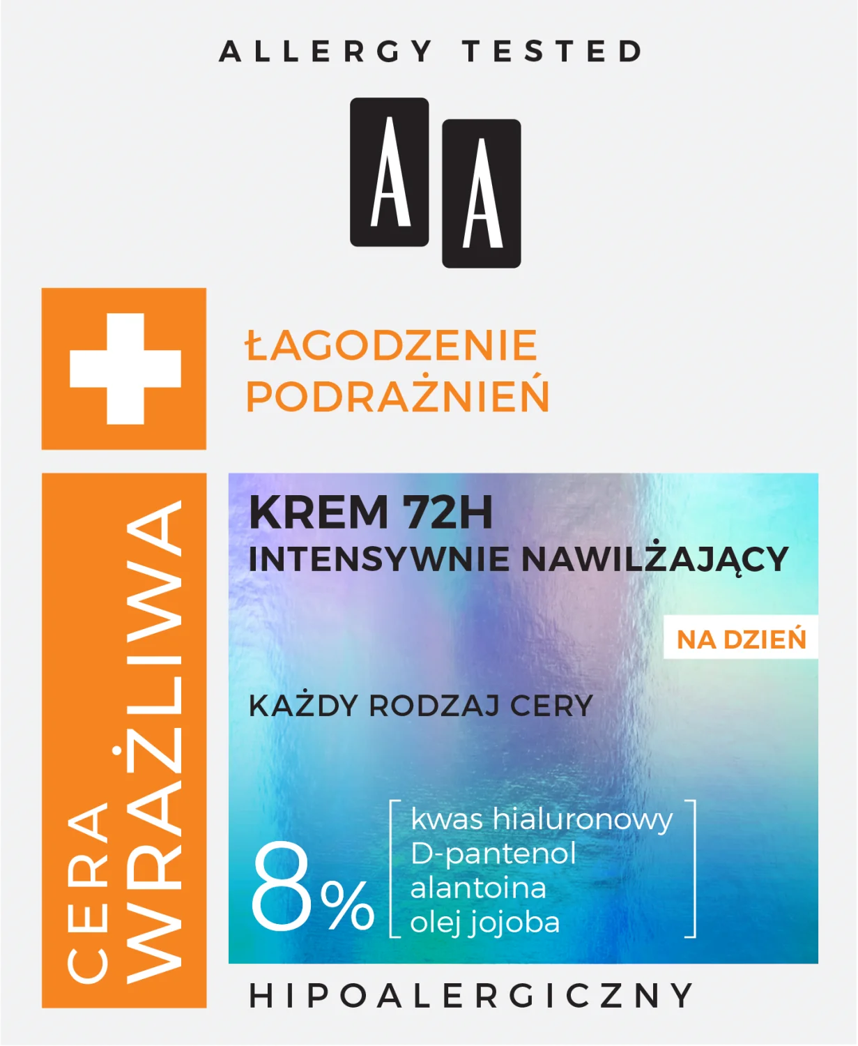 AA CERA WRAŻLIWA Krem intensywnie nawilżający na dzień, 15 ml