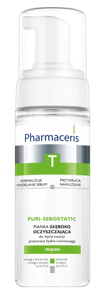 Pharmaceris T puri-sebostatic pianka oczyszczająca do twarzy, 150 ml 