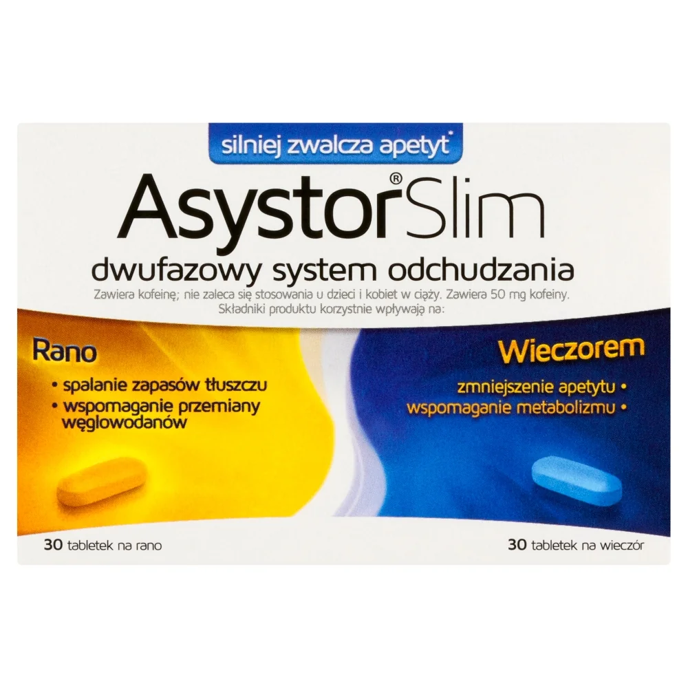 Asystor Slim, suplement diety, 30 + 30 tabletek