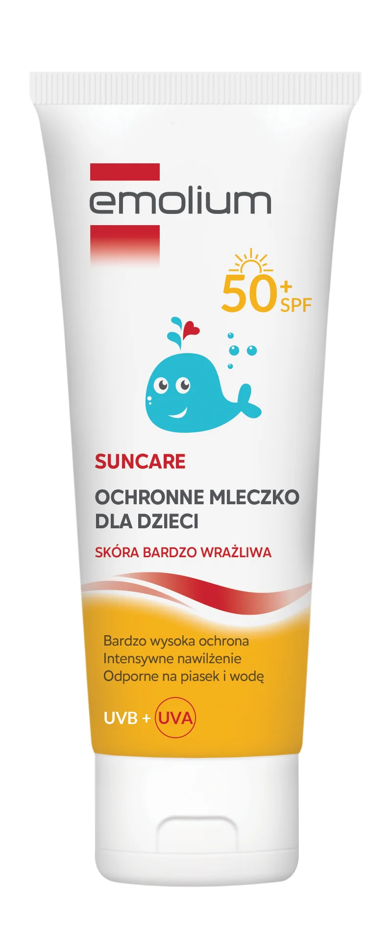 Emolium Suncare, ochronne mleczko SPF50 +, 125 ml