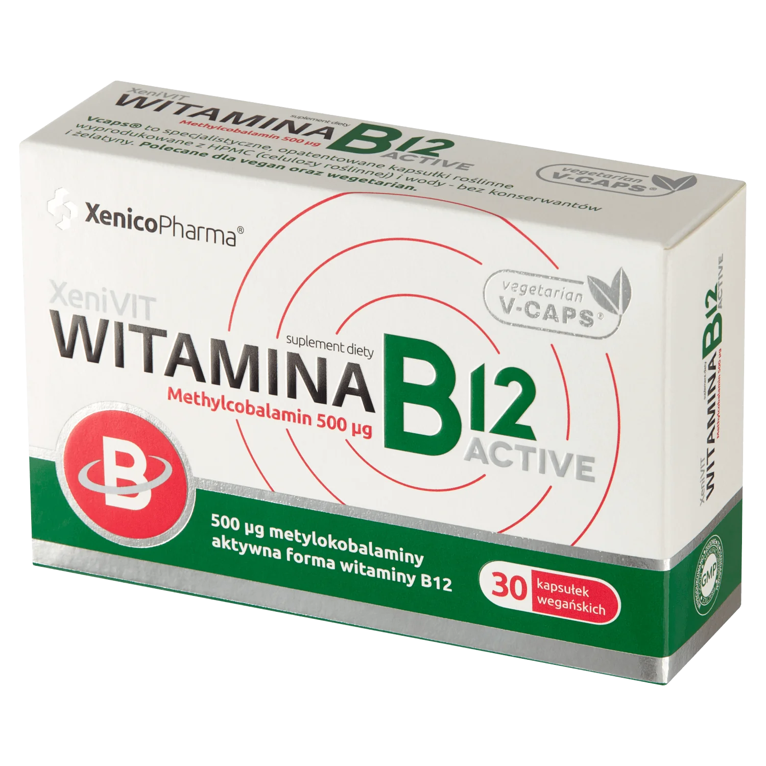 XeniVIT Witamina B12 Active 500 mcg 30 kapsułek