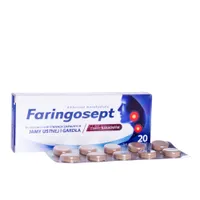 Faringosept Ambazone monohydrate, o smaku kakaowym, 20 tabletek do ssania