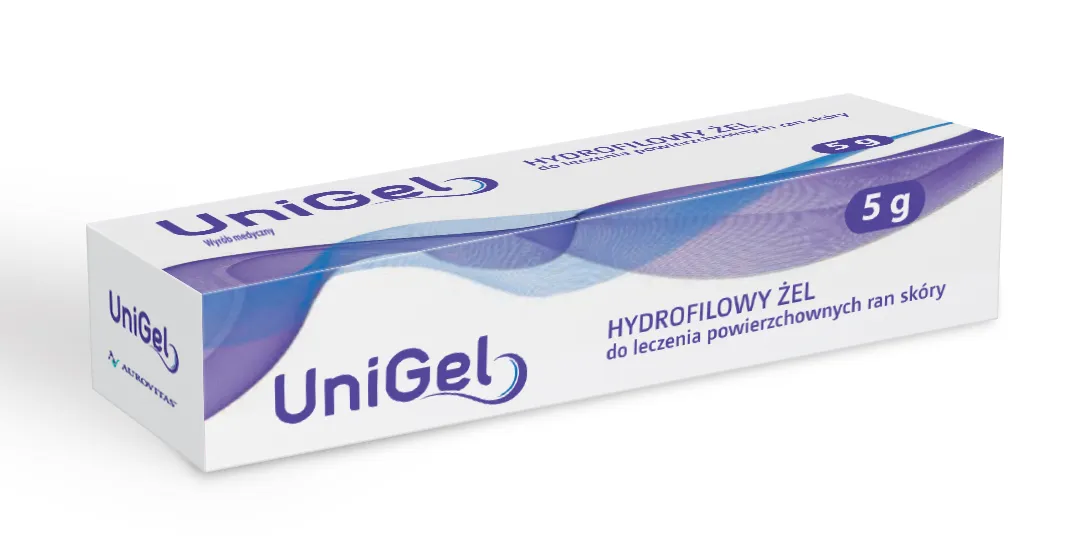 UniGel hydrofilowy żel do leczenia powierzchownych ran skóry, 5 g