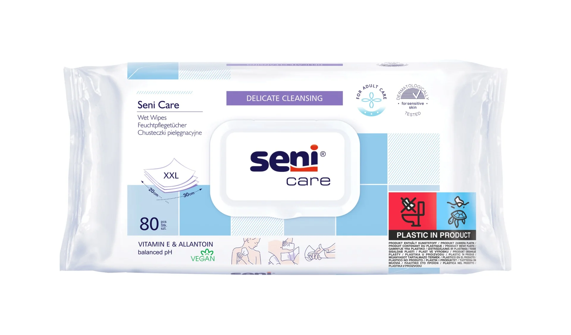 Seni Care, Chusteczki pielęgnacyjne, 80 sztuk