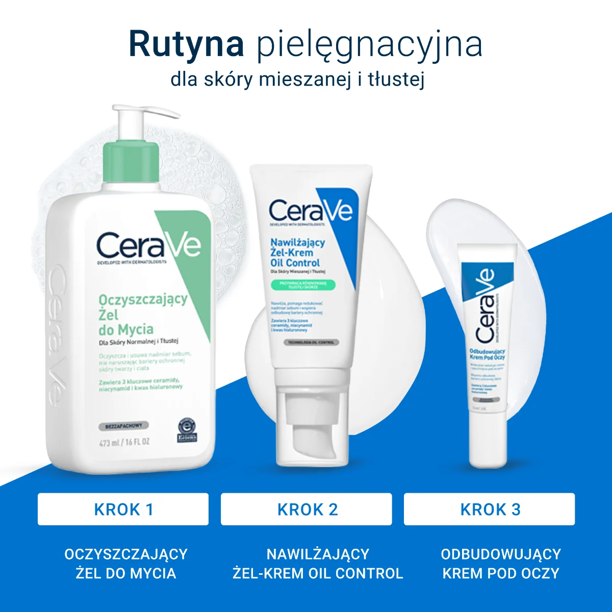 CeraVe Nawilżający Żel-Krem dla skóry mieszanej i tłustej, 52ml