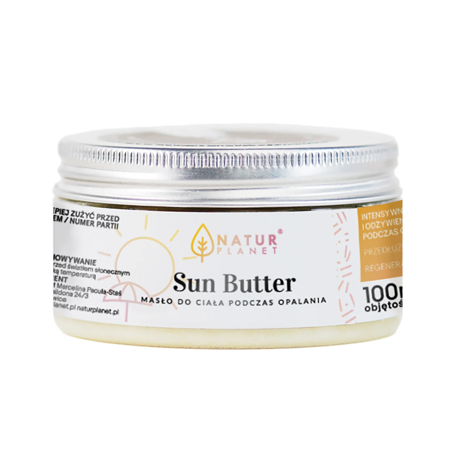 Natur Planet Sun Butter, masełko do opalania, 100 ml