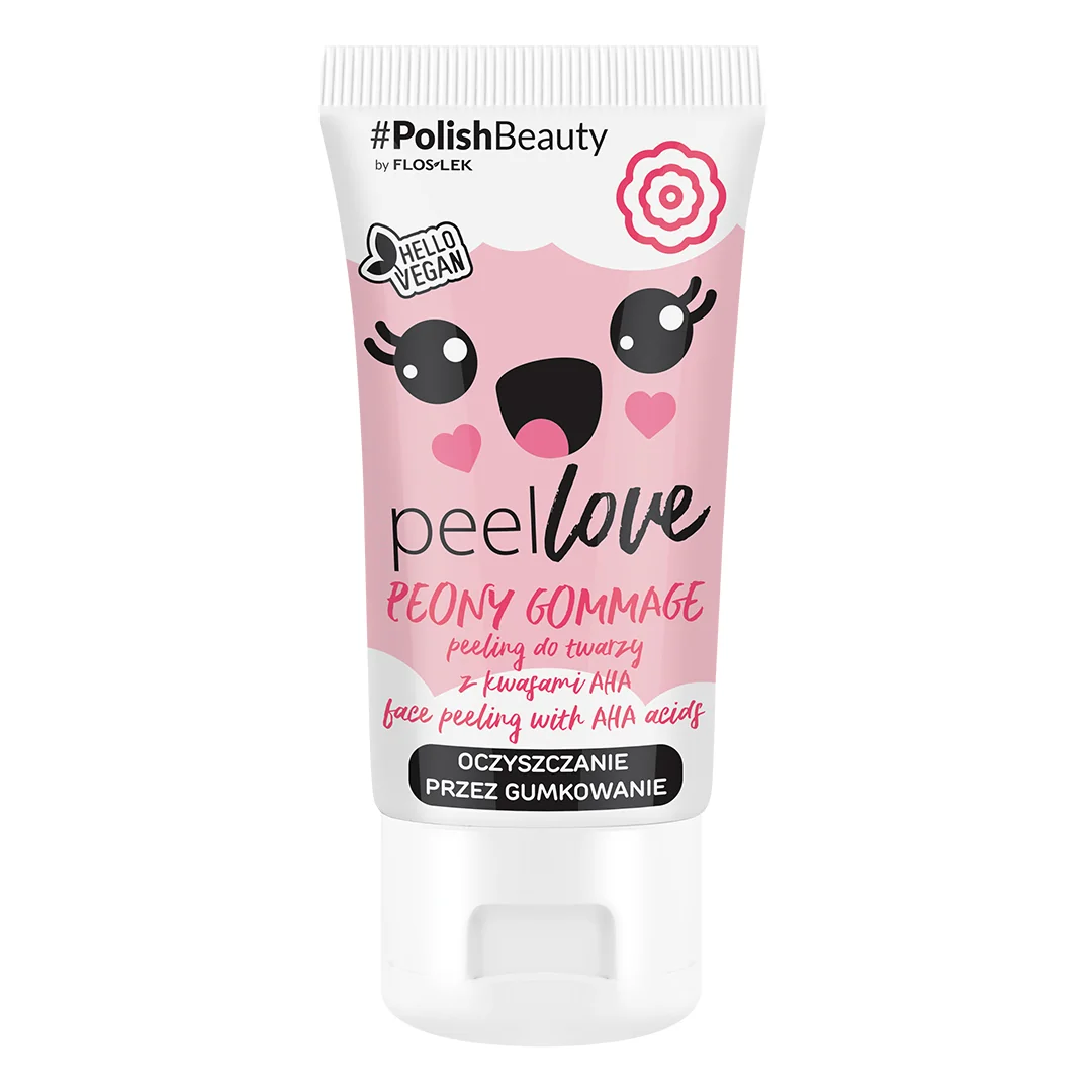 Floslek Peellove Peony Gommage, peeling do twarzy z kwasami AHA, 75 ml