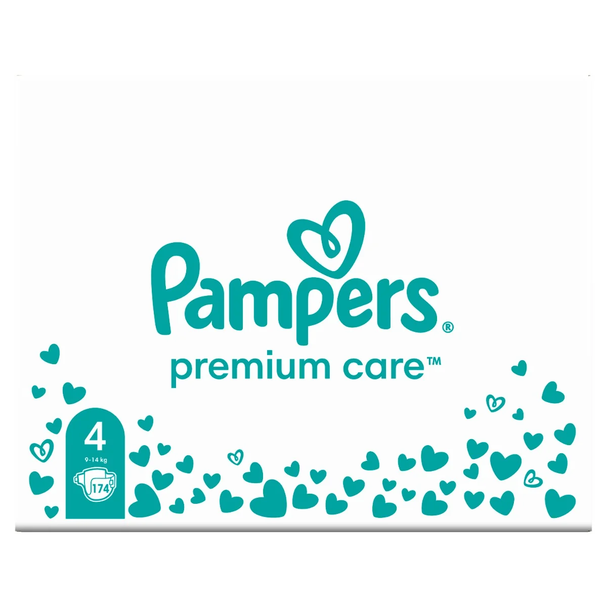 Pampers Premium Care, pieluchy jednorazowe rozmiar 4 9-14 kg, 174 szt.