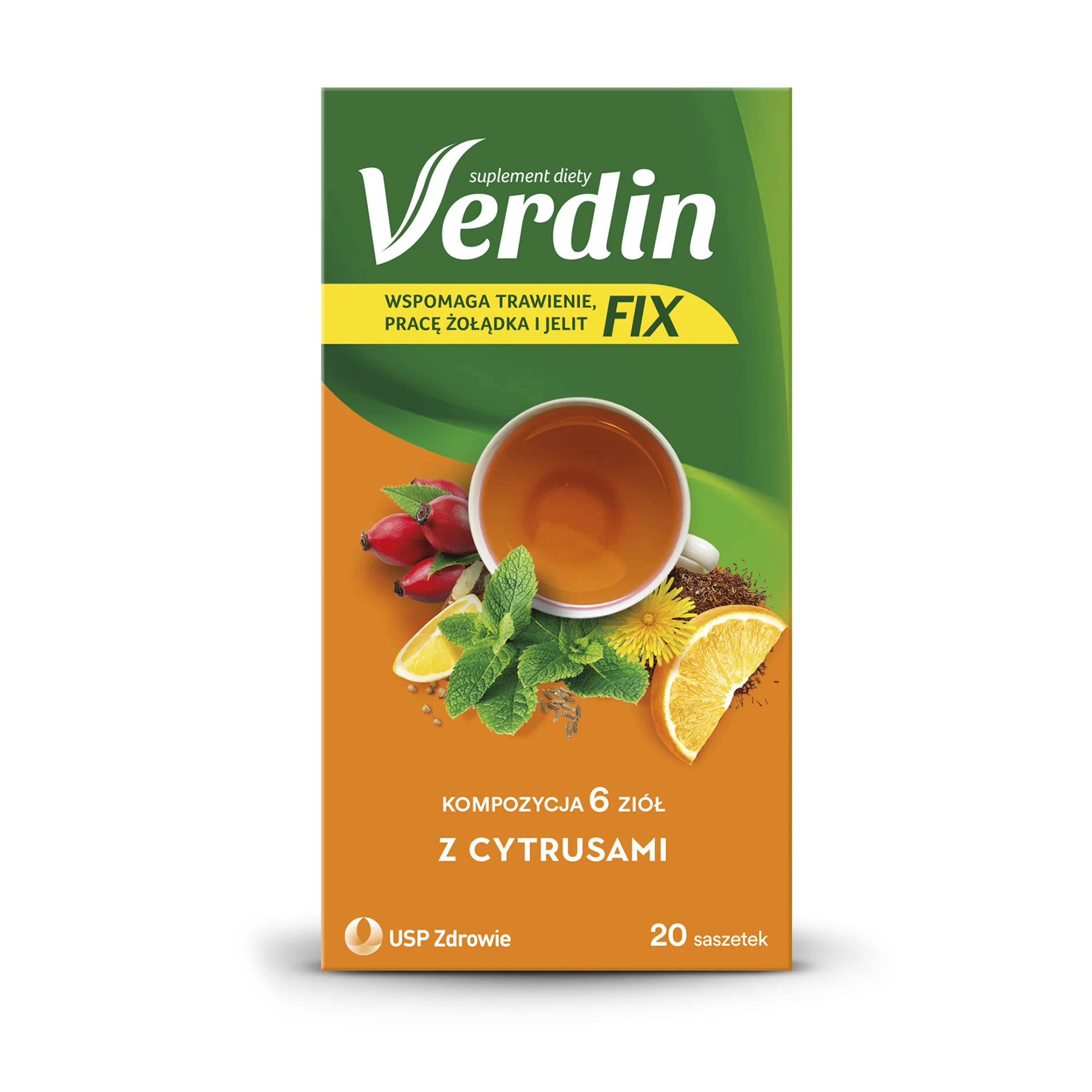 Verdin Fix z Cytrusami susz, 20 saszetek