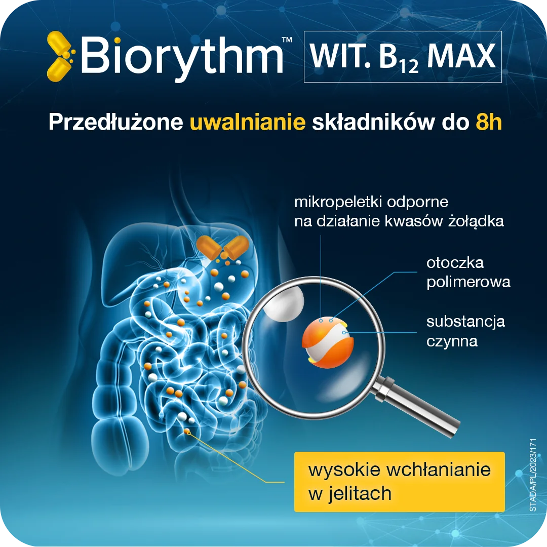 BIOrythm Witamina B12 Max 30 kapsułek