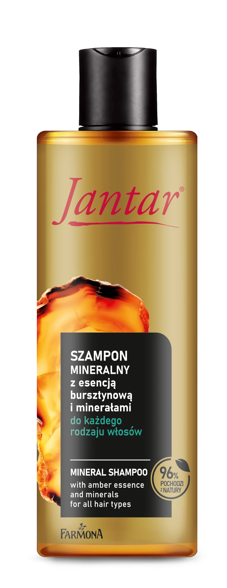 Jantar Szampon mineralny z esencją bursztynową i minerałami do każdego rodzaju włosów, 300 ml