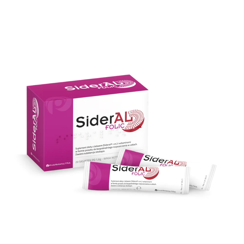 Sideral Folic, suplement diety, 20 saszetek