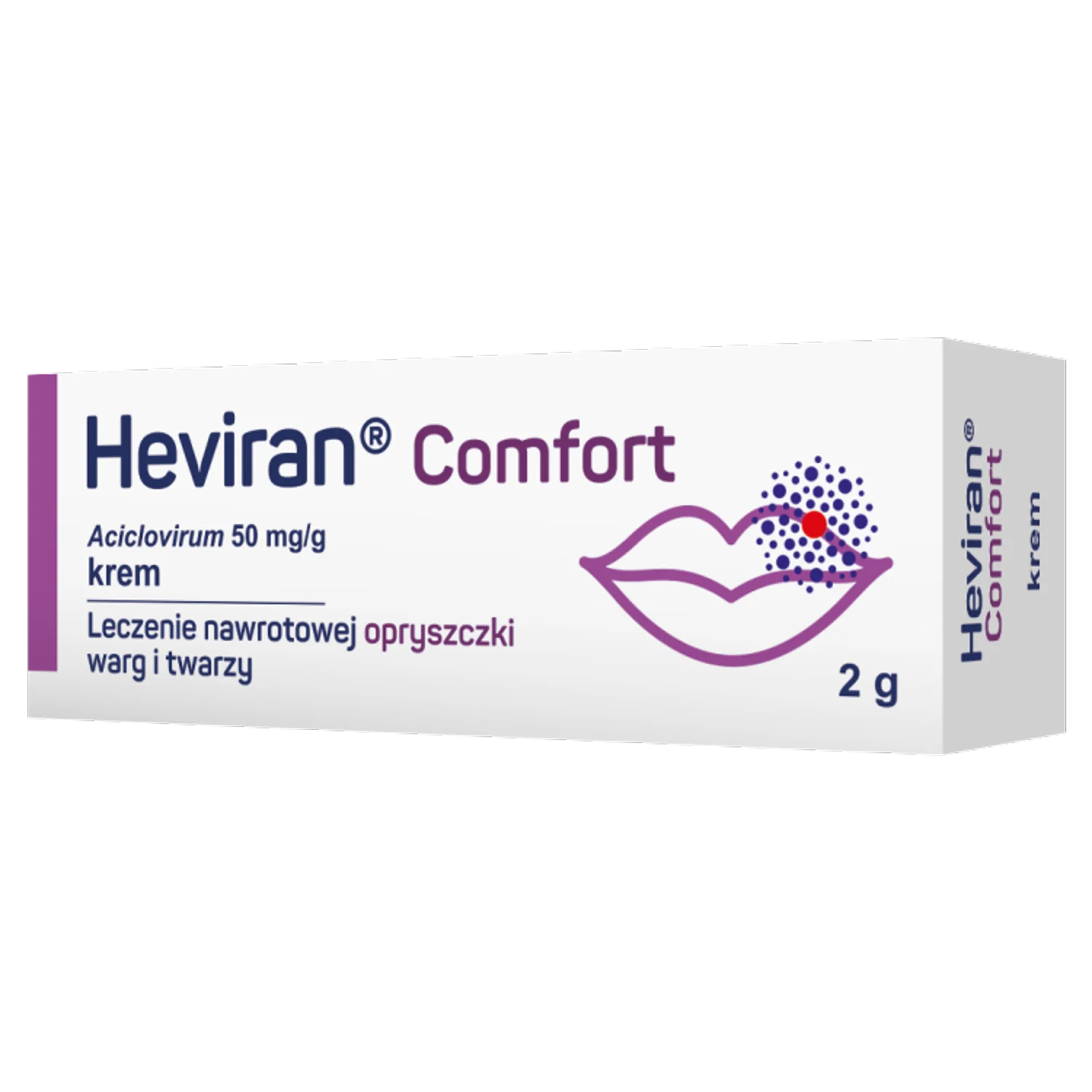 Heviran Comfort, 50 mg/g, krem, 2g