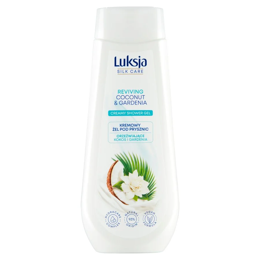 Luksja Silk Care, kremowy żel pod prysznic kokos i gardenia, 500 ml