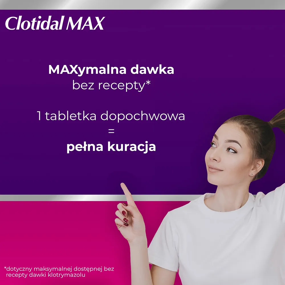 Clotidal MAX, 500 mg, 1 tabletka dopochwowa 