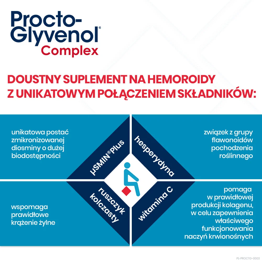 Procto-Glyvenol Complex suplement diety, 30 tabletek