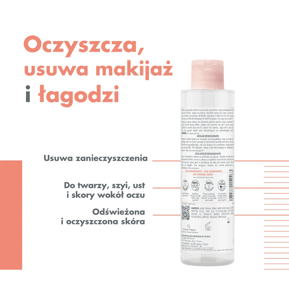 Avène, płyn micelarny, 400 ml