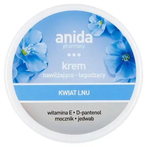 Anida, krem nawilżająco-łagodzący, kwiat lnu, 125 ml