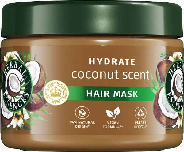 Herbal Essences Coconut, maska nawilżająca do bardzo suchych włosów, 300 ml