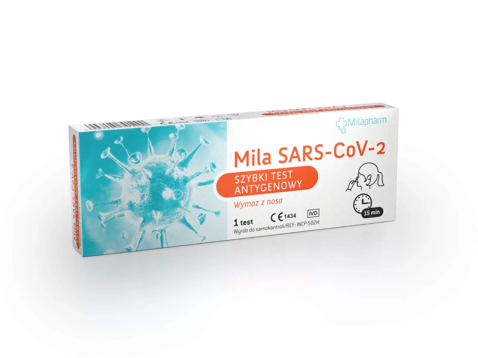 Mila SARS-CoV-2 szybki test antygenowy, wymaz z nosa, 1 sztuka