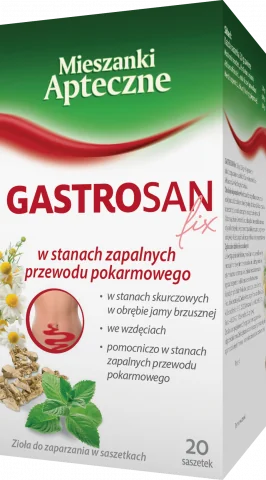 Gastrosan fix, (1,00 g + 0,66 g + 0,34 g)/saszetkę, zioła do zaparzania, 20 saszetek