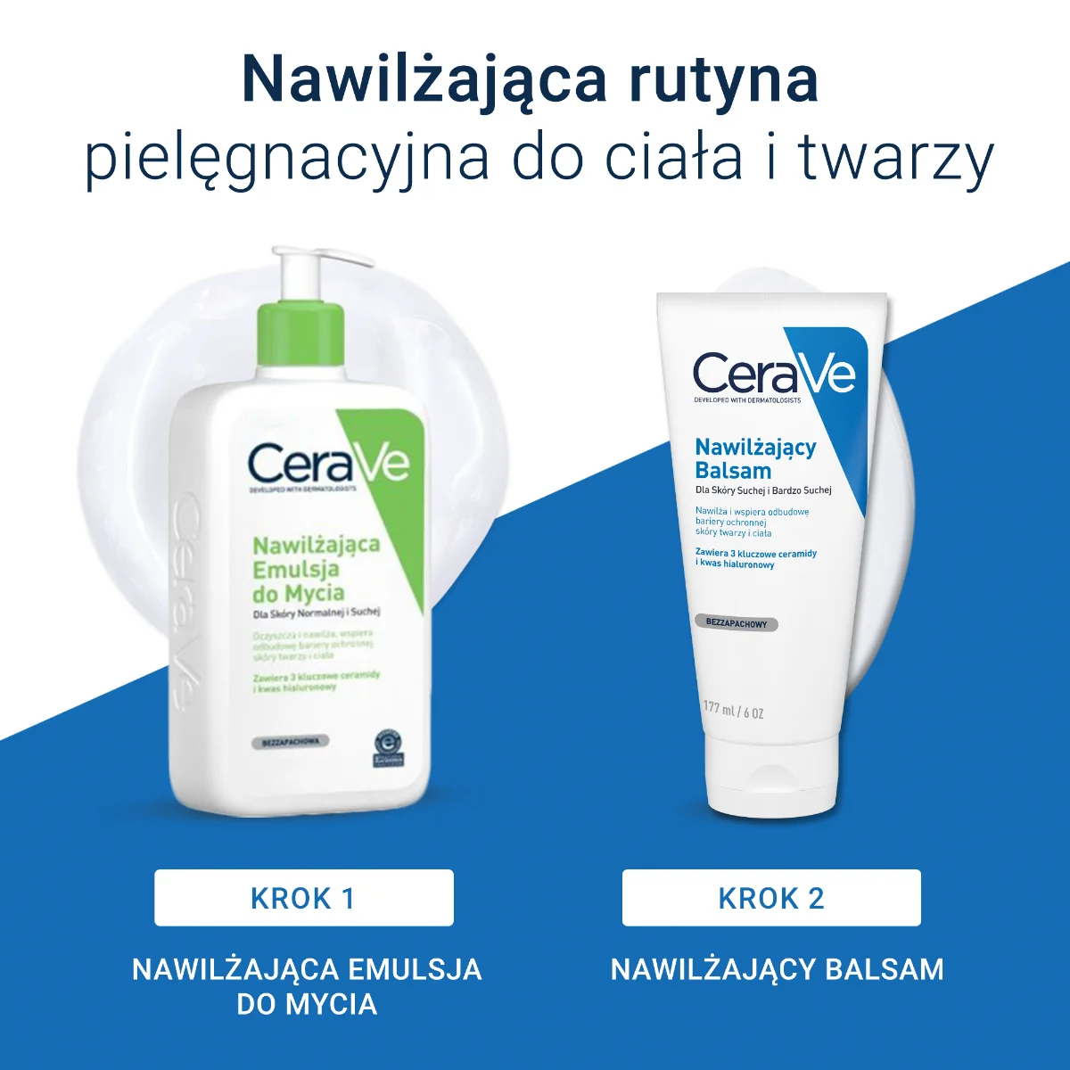 CeraVe balsam nawilżający do twarzy i ciała z ceramidami, 177 ml