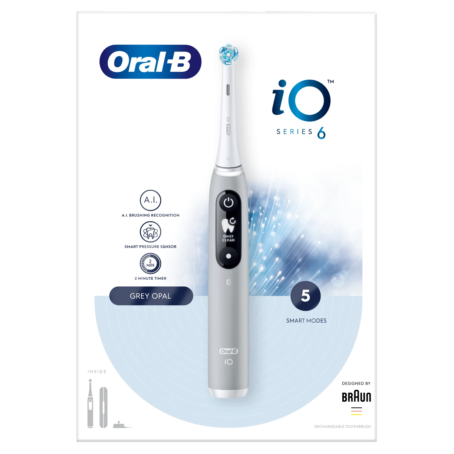 Oral-B iO Series 6, szczoteczka do zębów Grey Opal, 1 szt.