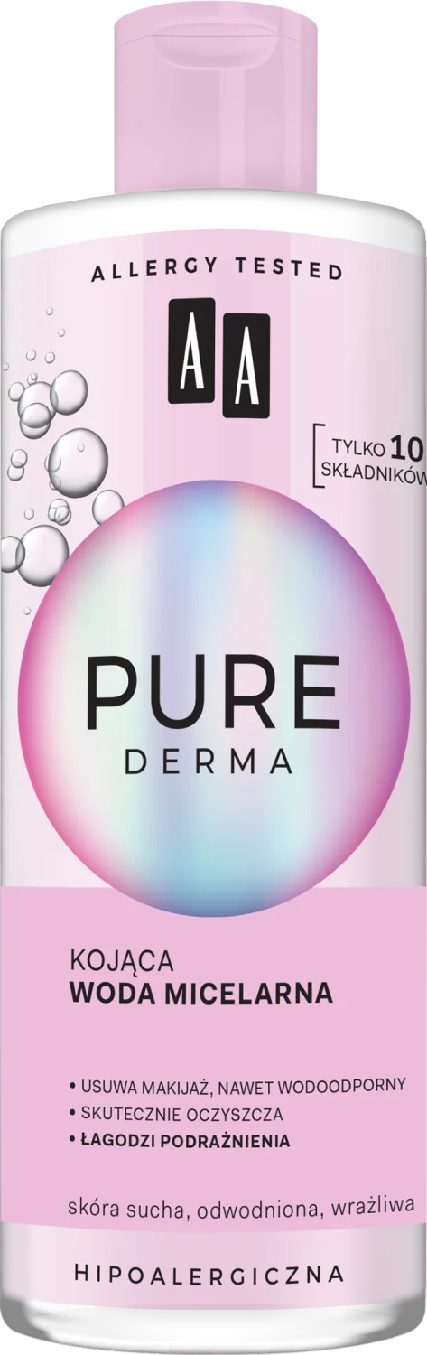 AA Pure Derma, kojąca woda micelarna, 400 ml