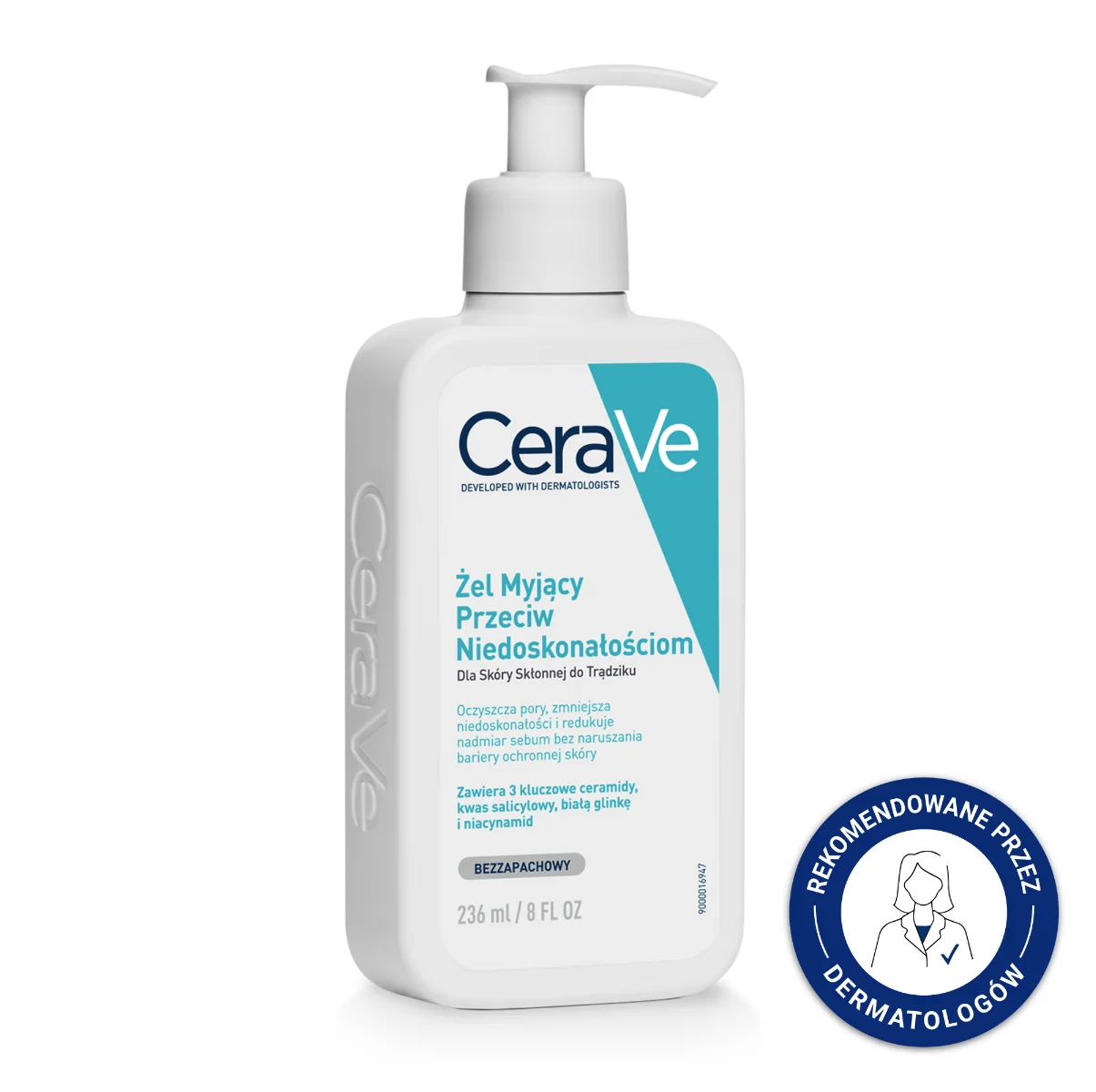 CeraVe, żel myjący przeciw niedoskonałościom, 236 ml