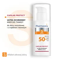 Pharmaceris S Capilar & Sun Protect, krem ochronny dla skóry naczynkowej i z trądzikiem różowatym SPF 50+, 50 ml