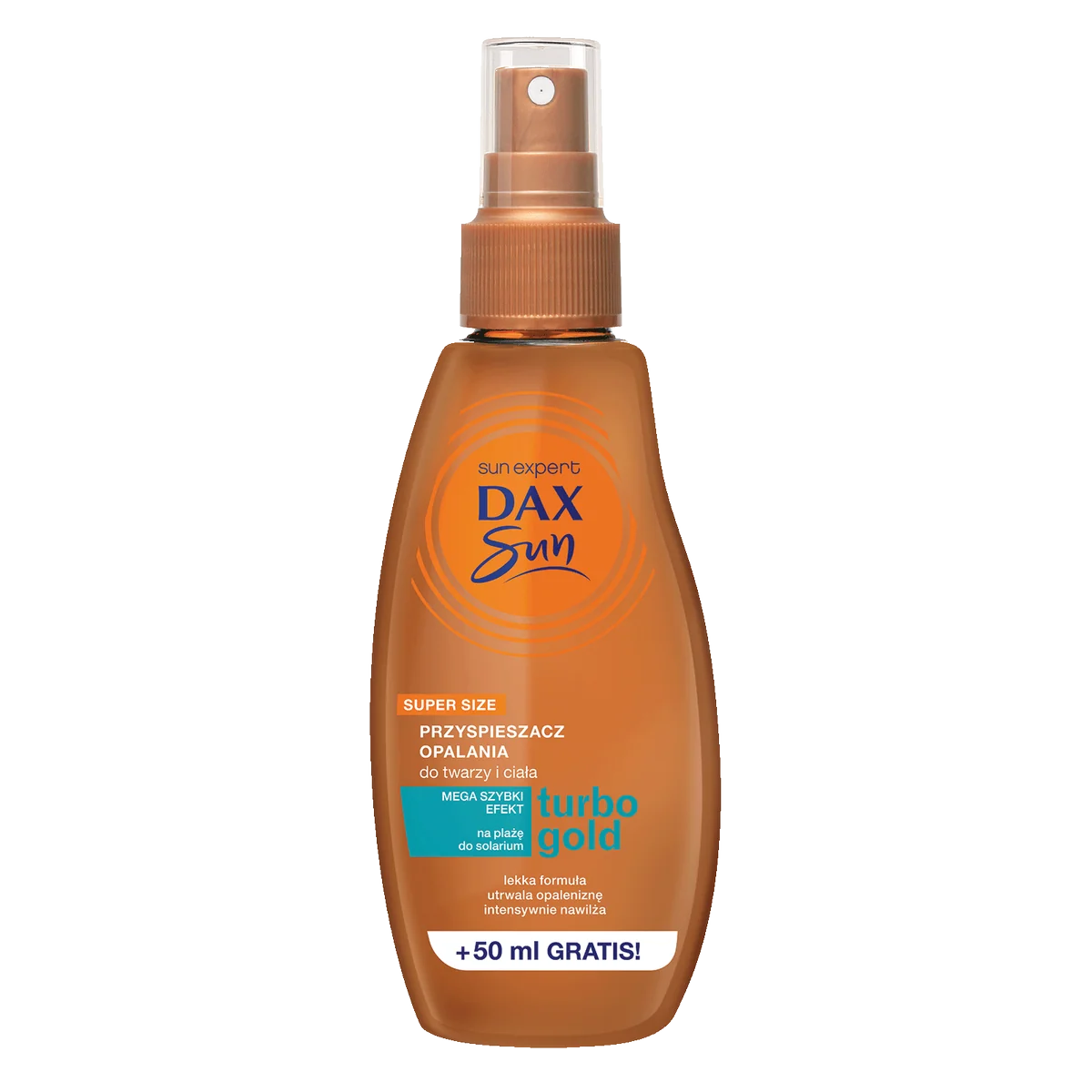 Dax Sun Turbo Gold, przyspieszacz opalania do twarzy i ciała, 200 ml