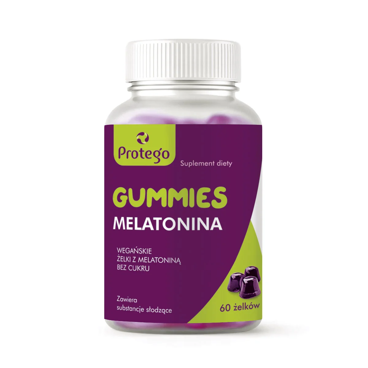 Protego Gummies Melatonina wegańskie żelki z meatoniną, 60 szt.