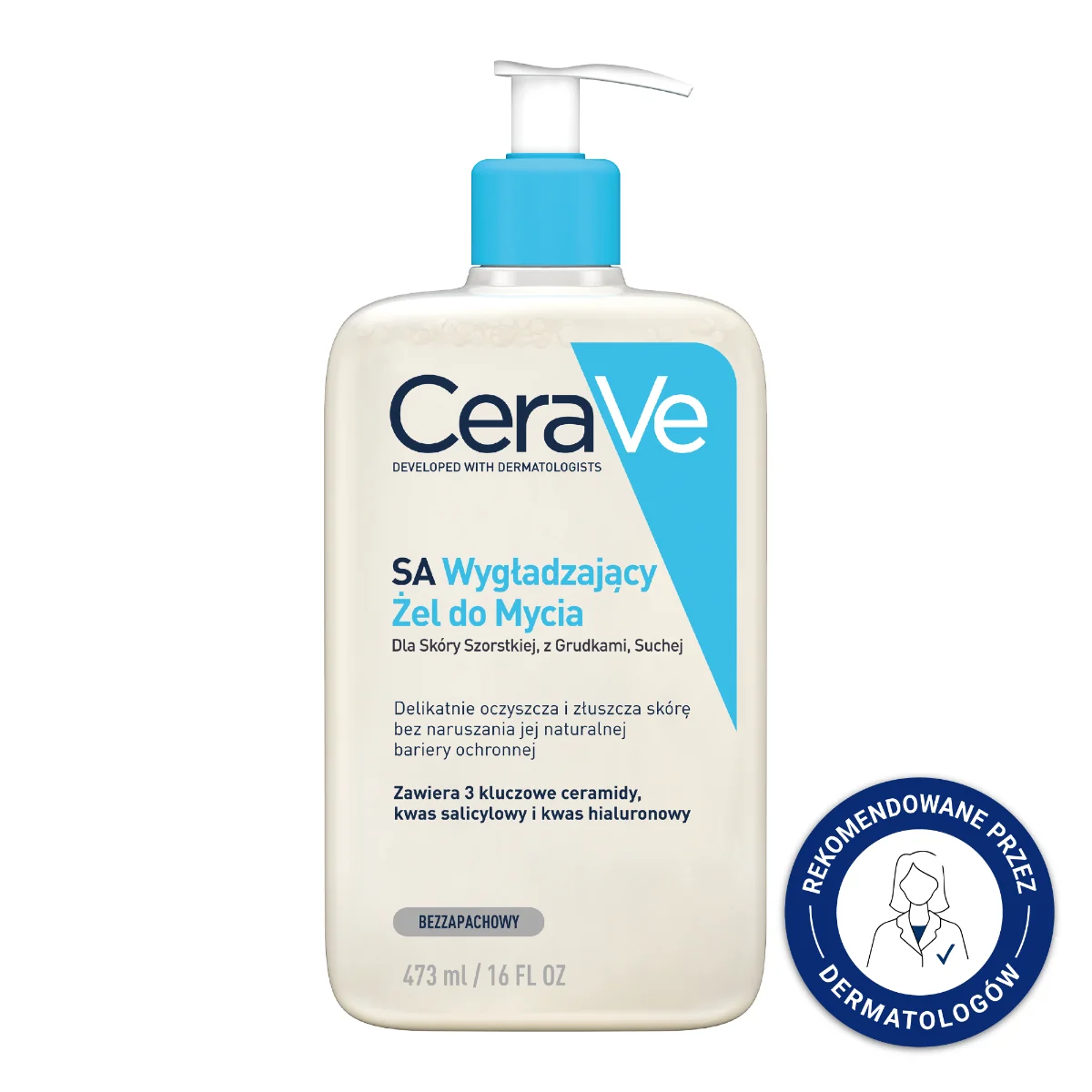 CeraVe SA, wygładzający żel do mycia, 473 ml