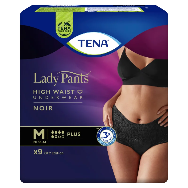 Tena Lady Pants Plus Noir, bielizna chłonna, medium 75-105 cm, 9 sztuk