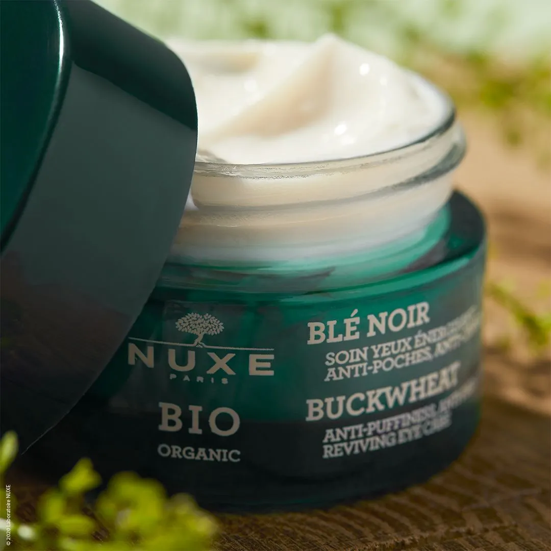 Nuxe Bio, krem pod oczy redukujący opuchliznę i cienie podoczami, gryka, 15 ml 
