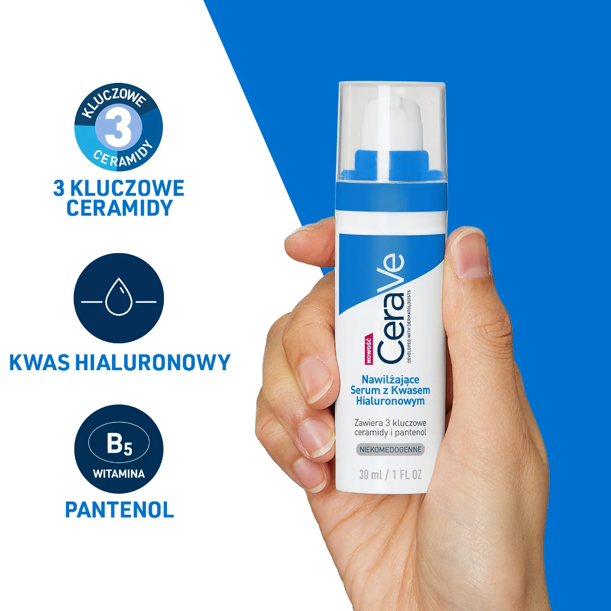 CeraVe serum do twarzy nawilżające z kwasem hialuronowym, 30 ml