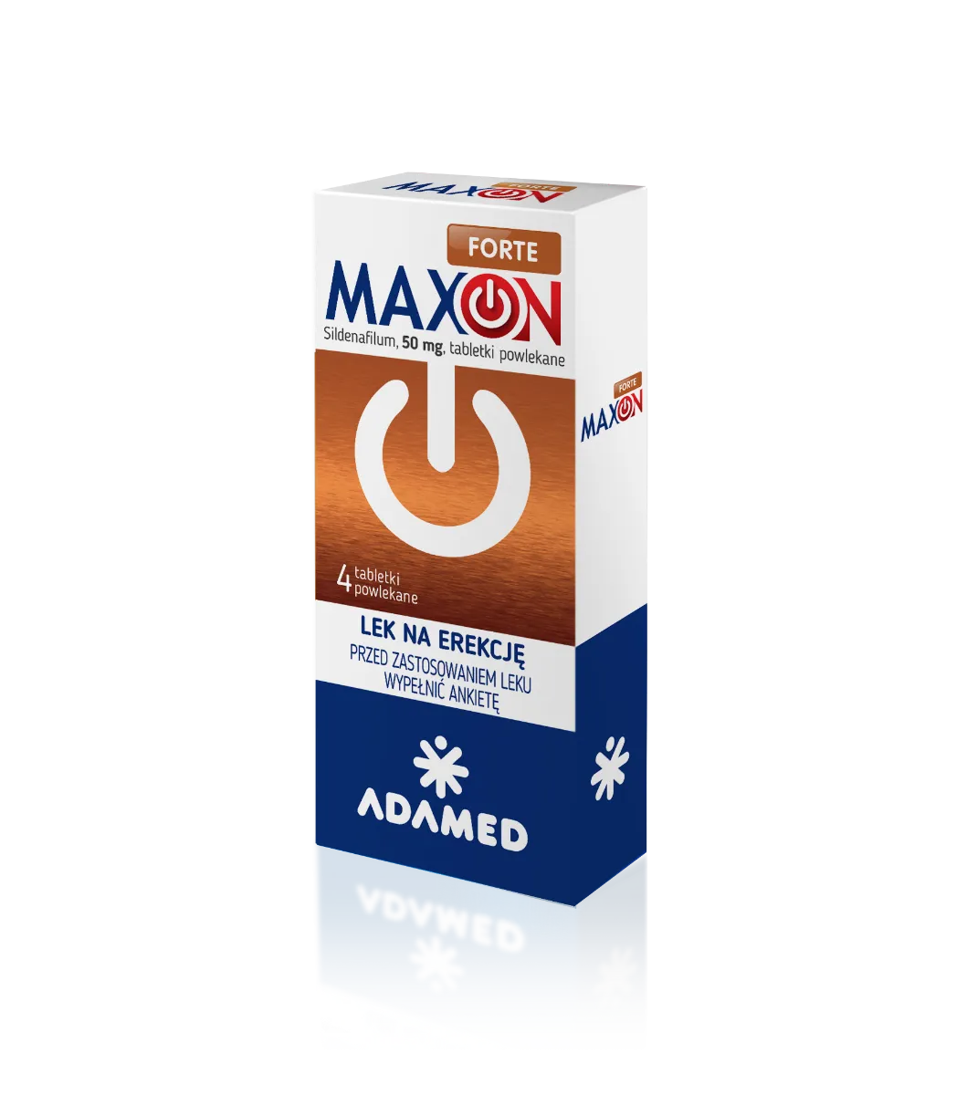 Maxon Forte 50 mg, 4 tabletki powlekane