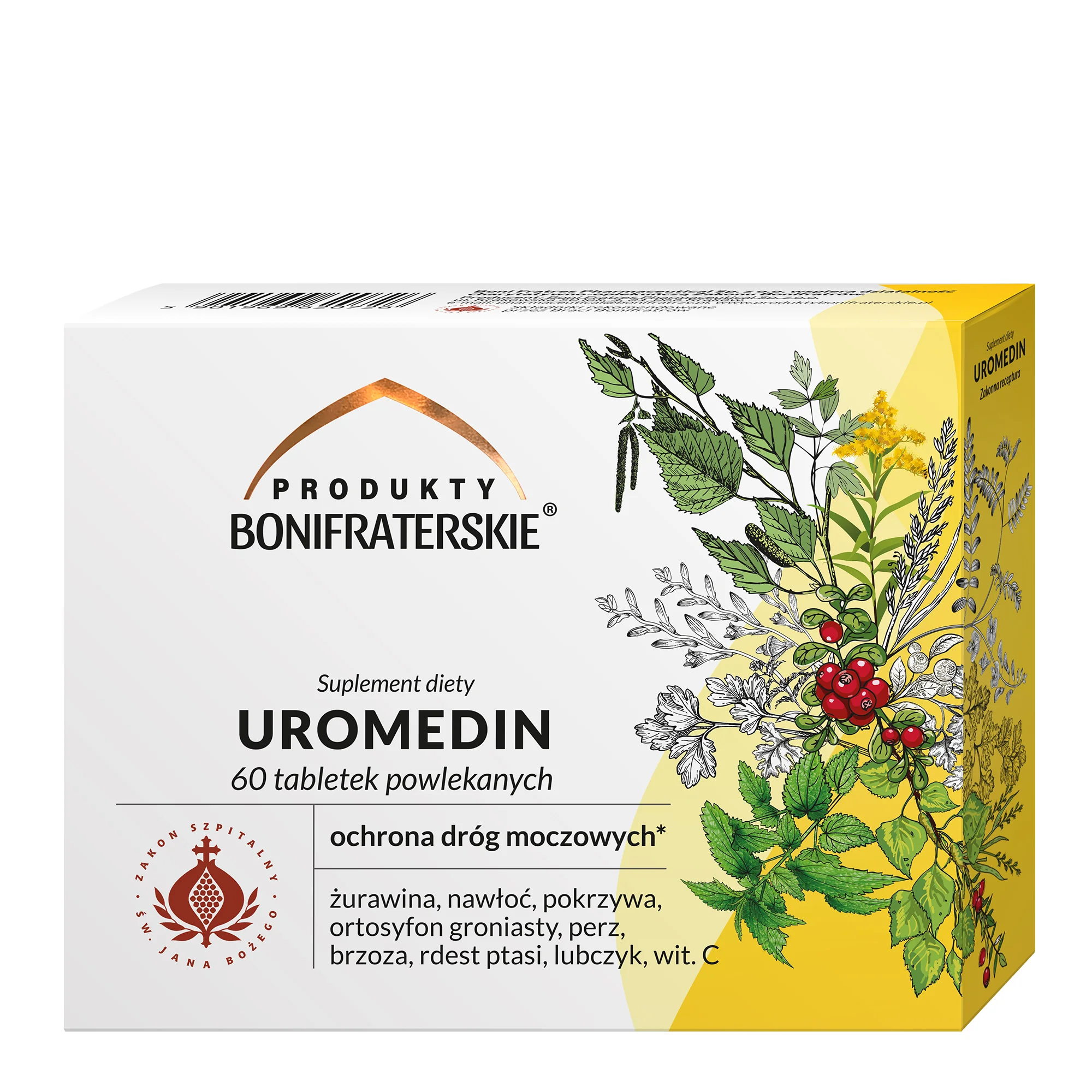 Produkty bonifraterskie Uromedin, 60 tabletek powlekanych