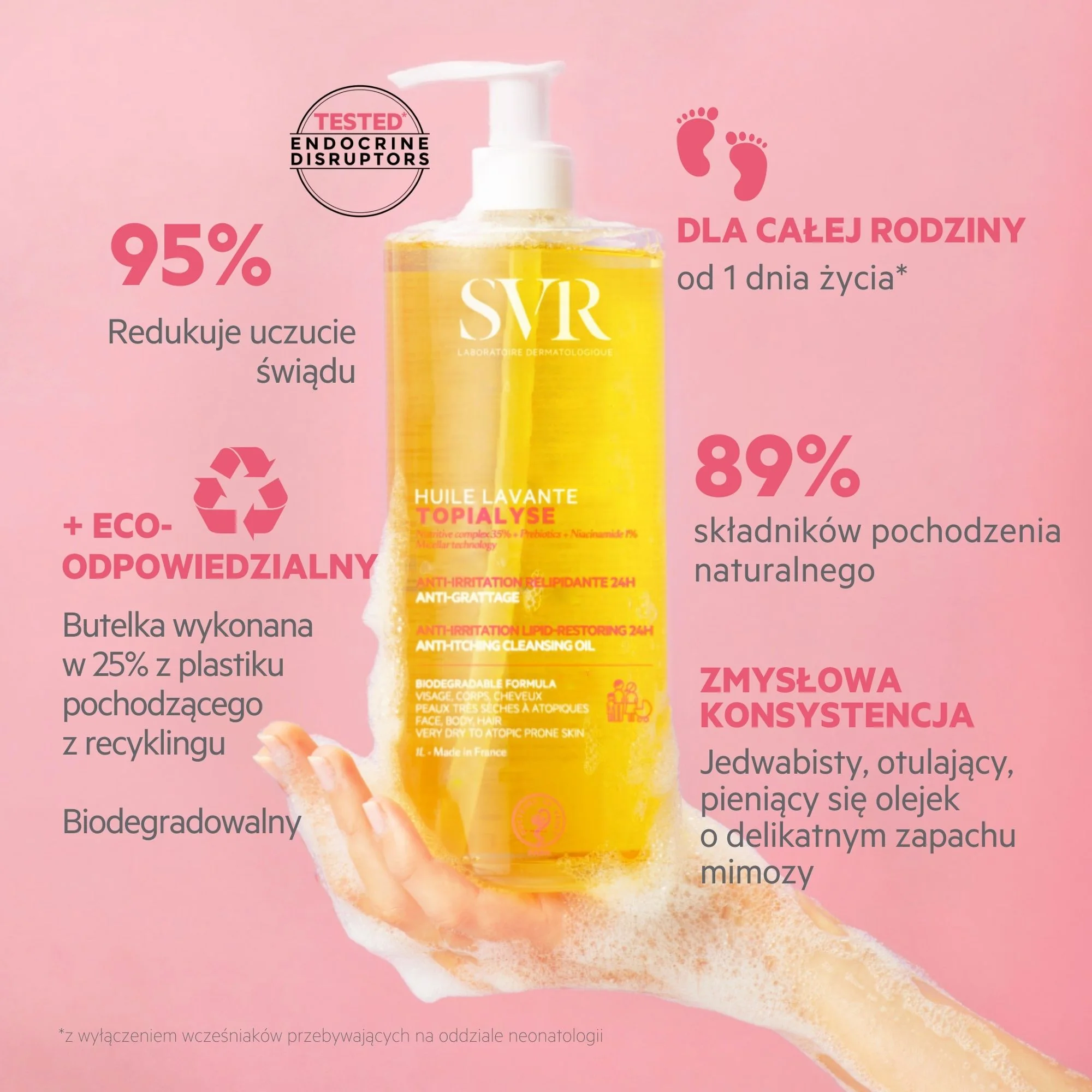 SVR Topialyse Huile Lavante olejek do mycia i kąpieli, 1000 ml