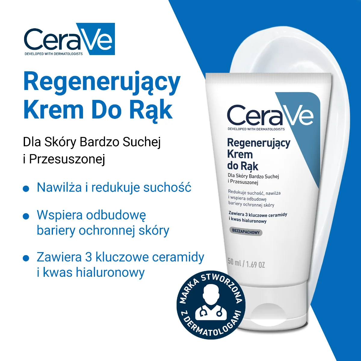 Cerave regenerujący krem do rąk, 50 ml